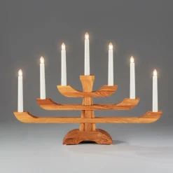 Elljusstake 7 Lj Trä 39cm