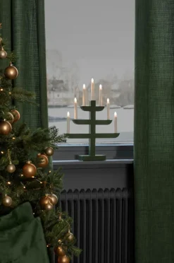 Elljusstake 7 Lj Trä 46cm