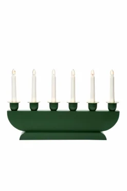 Elljusstake 6 Lj Trä 25,7cm