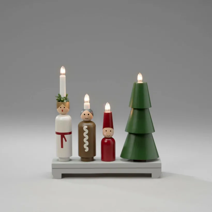 Elljusstake 4 Ljus "Lucia" 29,9cm