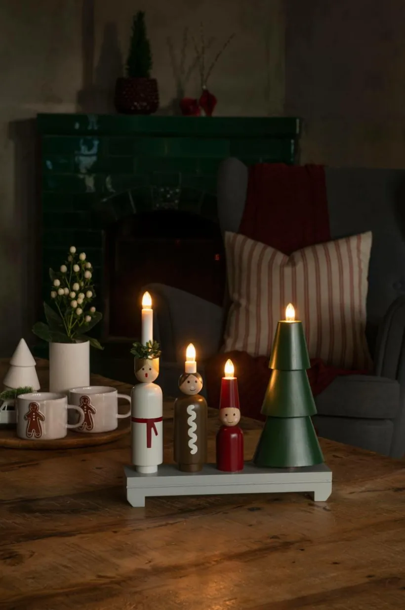 Elljusstake 4 Ljus "Lucia" 29,9cm