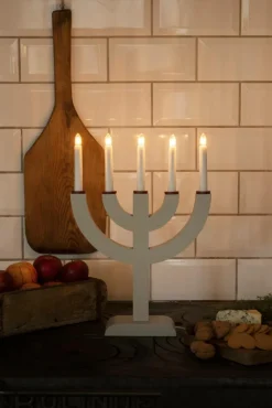 Elljusstake 5 Ljus Trä 41,7cm