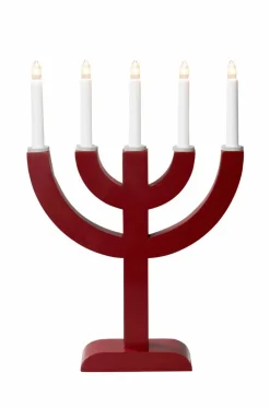 Elljusstake 5 Ljus Trä 41,7cm