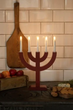 Elljusstake 5 Ljus Trä 41,7cm