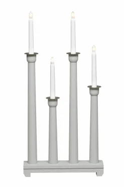 Elljusstake 4 Ljus Trä 59cm