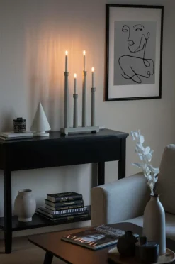 Elljusstake 4 Ljus Trä 59cm