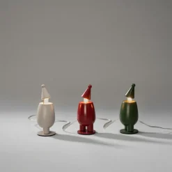 Elljusstake 3 Ljus Trä LED 14,8cm