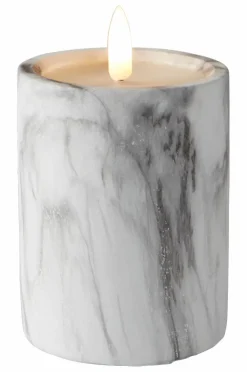 FLAMME MARBLE Blockljus LED 12,5 Cm
