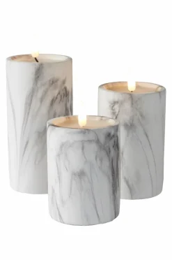 FLAMME MARBLE Blockljus LED 12,5 Cm