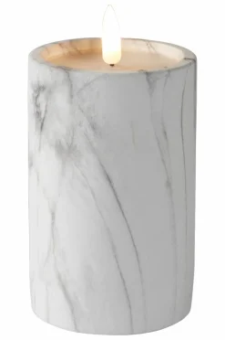 FLAMME MARBLE Blockljus LED 15 Cm