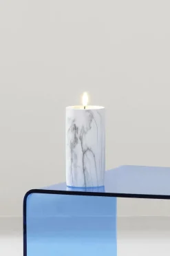 FLAMME MARBLE Blockljus LED 17,5 Cm