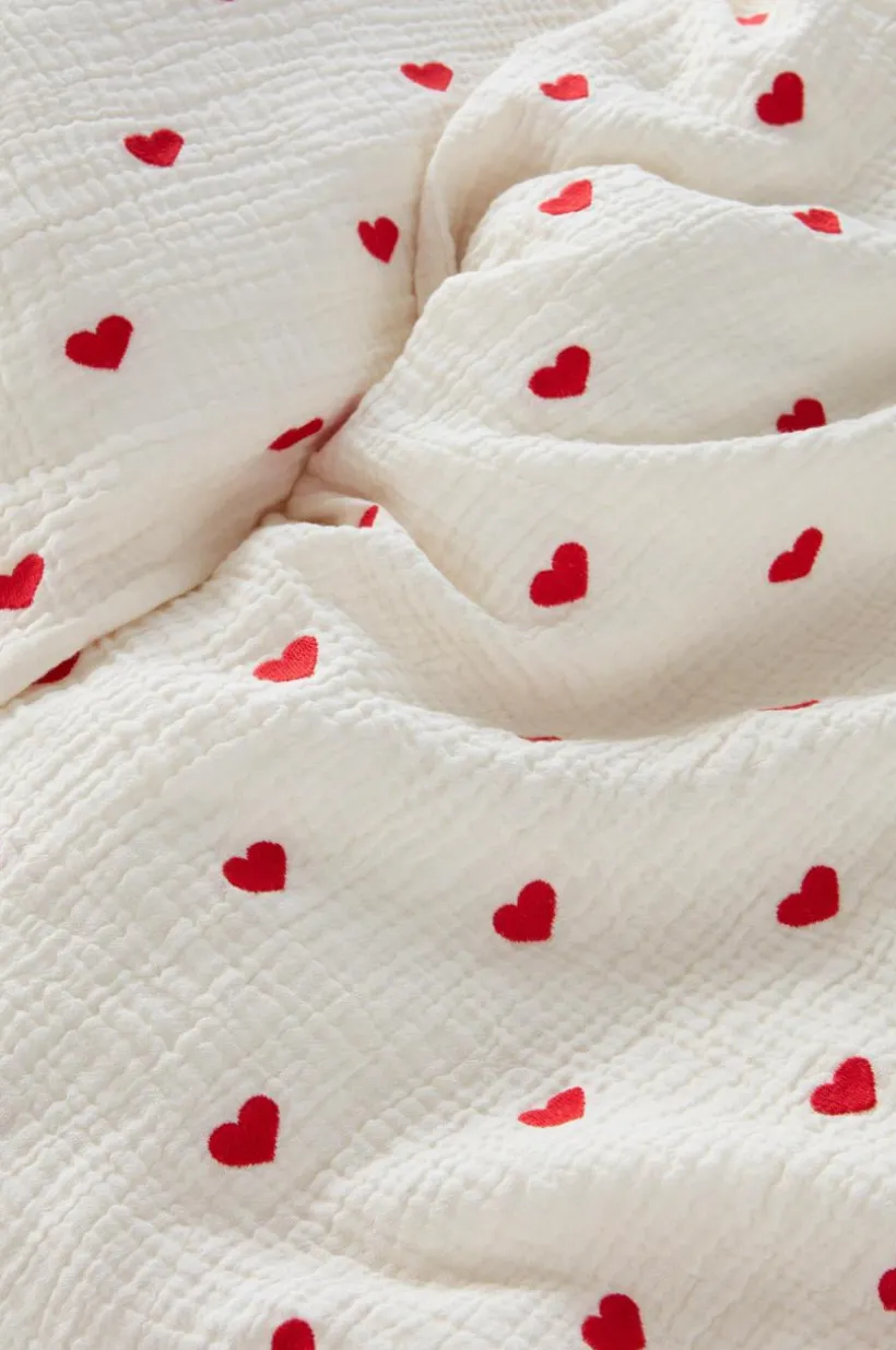 HEARTS BABY Påslakanset Vagn/vagga - Ekologisk