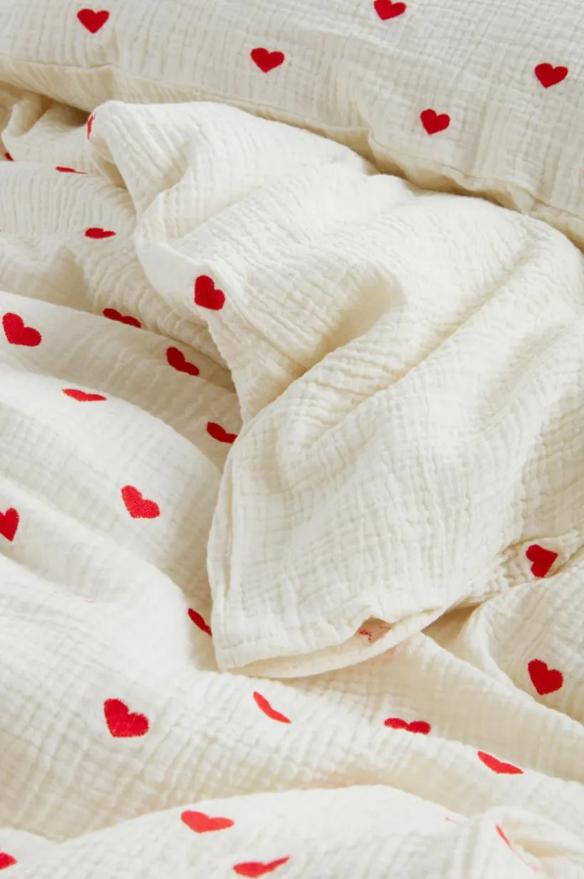 HEARTS MINI Påslakanset Spjälsäng - Ekologisk