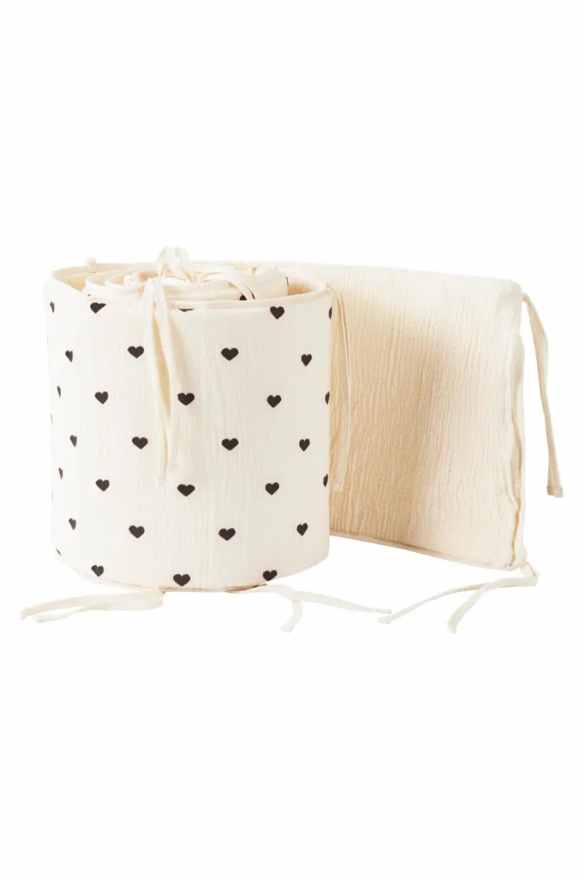 HEARTS MINI Spjälsängsskydd - Ekologisk