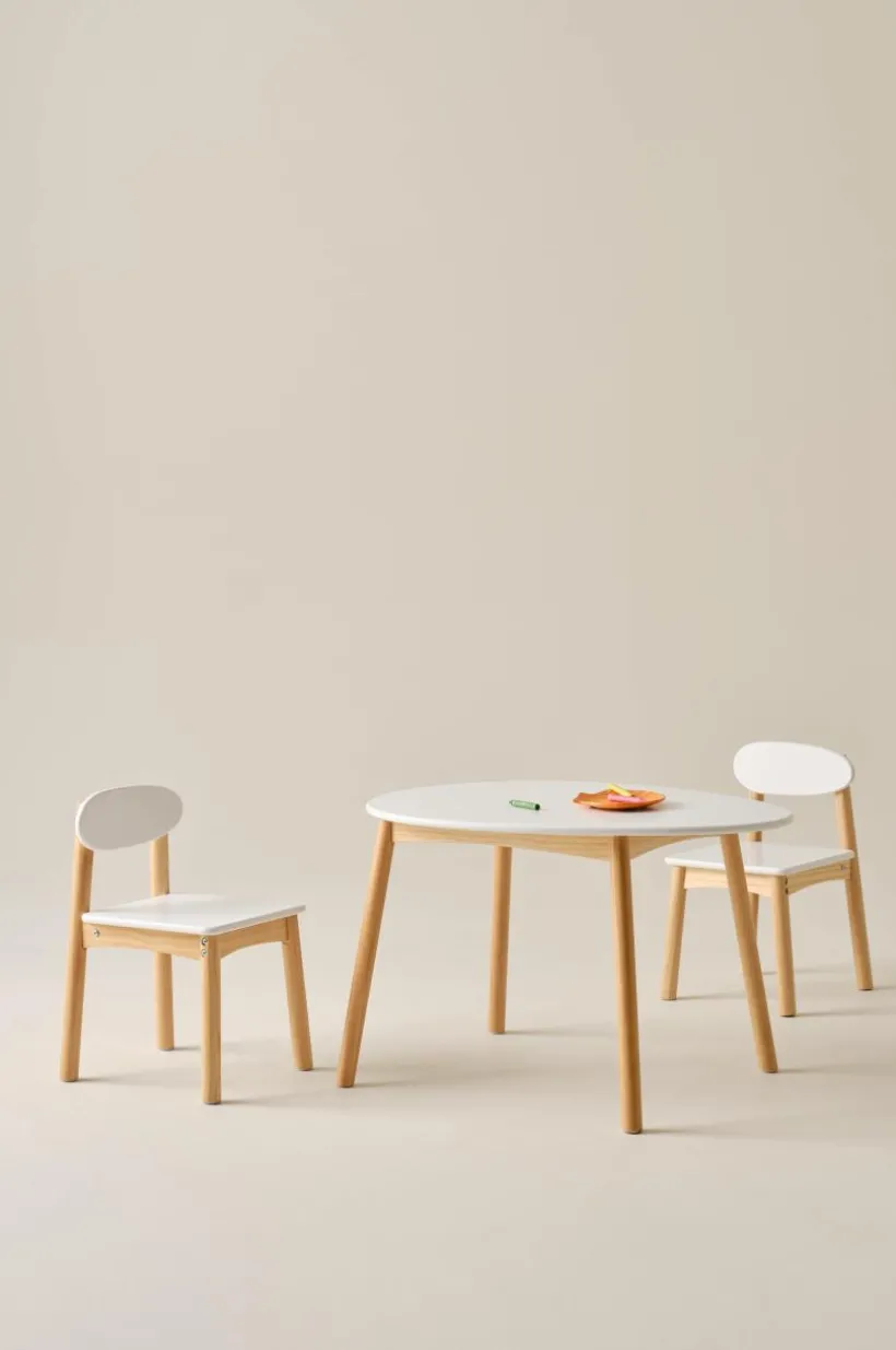 HULTA EGG Barnbord Med 2 Stolar