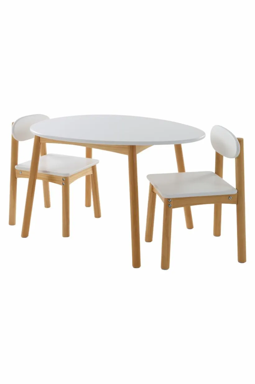 HULTA EGG Barnbord Med 2 Stolar