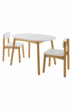 HULTA OVAL Barnbord Med 2 Stolar