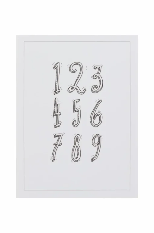 NUMBERS Poster 30x40 Cm