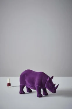 RHINO VELVET Dekorations Noshörning