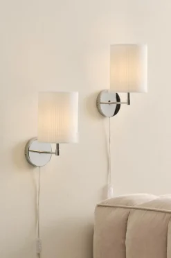 SETH PLISSÉ Vägglampa 2-pack