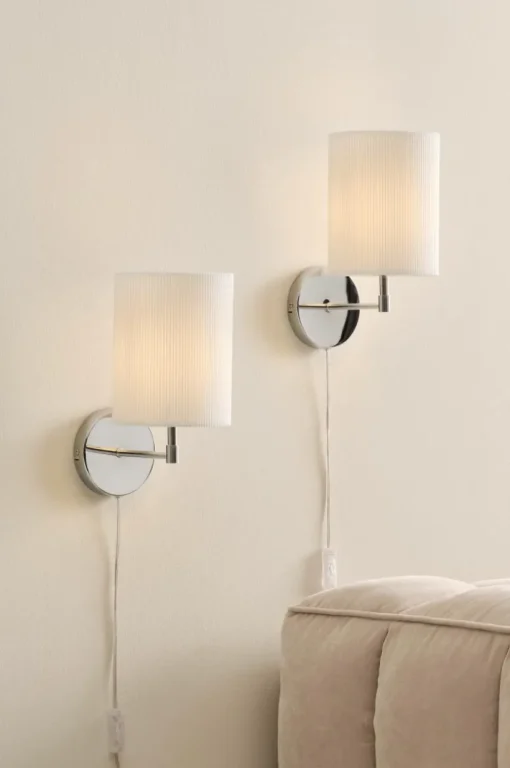 SETH PLISSÉ Vägglampa 2-pack