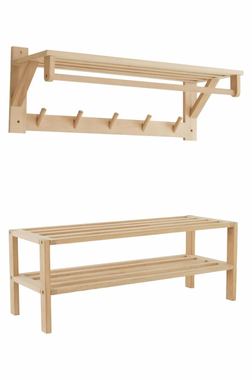 SKÄRHAMN Set Med Skohylla Och Hatthylla