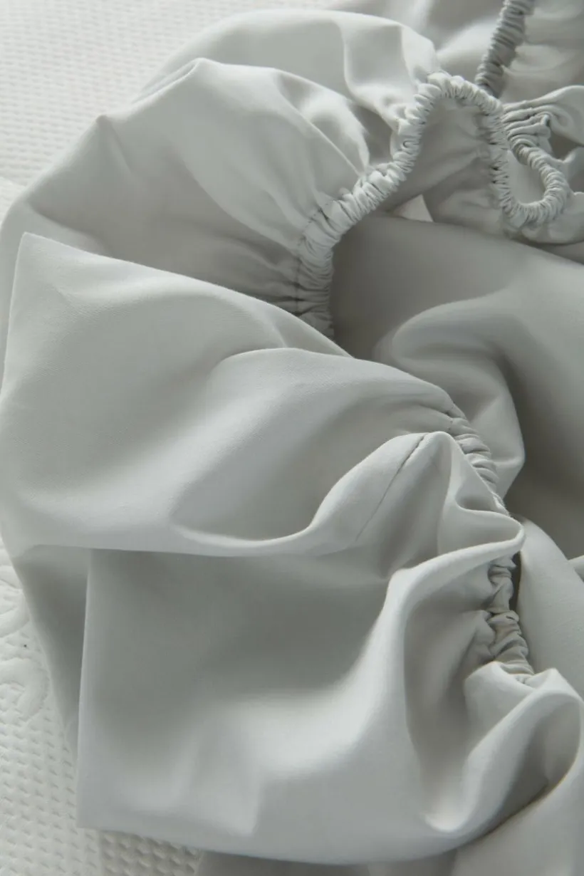 ZACK SATIN Dra-på-lakan, Hög Madrass - Ekologisk